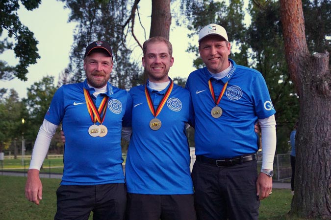 Bronzemedaillen-Gewinner Team WTC mit P. Sagel, C. Obermeier und F. Haase auf der DM 2021